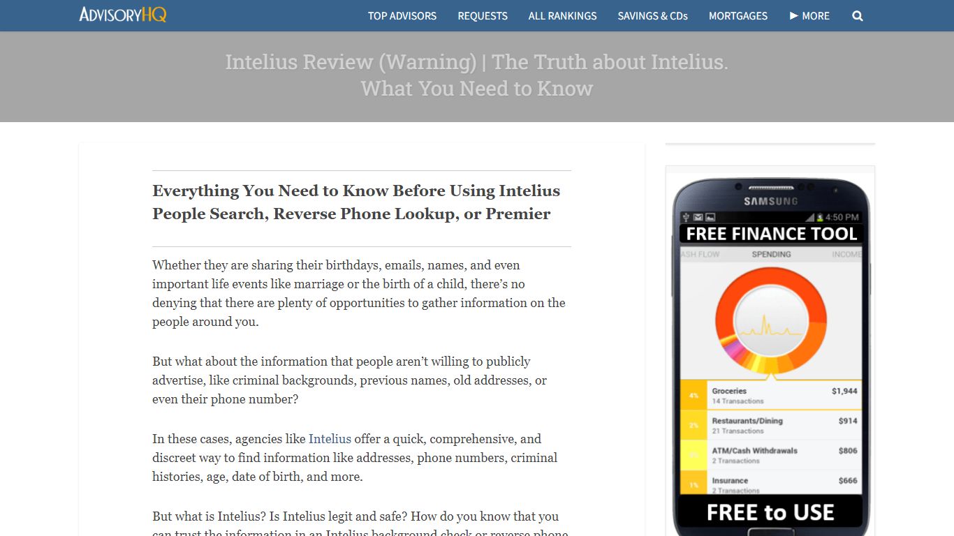 Intelius Review (Warning) | The Truth about Intelius. What ... - AdvisoryHQ